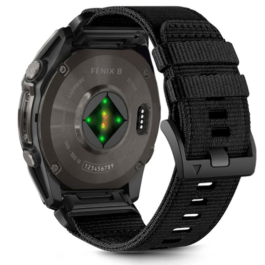 Techsuit W070 Armband für Garmin Watch Fenix / Forerunner / Approach Series, 22mm, Schwarz