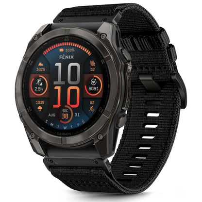 Techsuit W070 Armband für Garmin Watch Fenix / Forerunner / Approach Series, 22mm, Schwarz