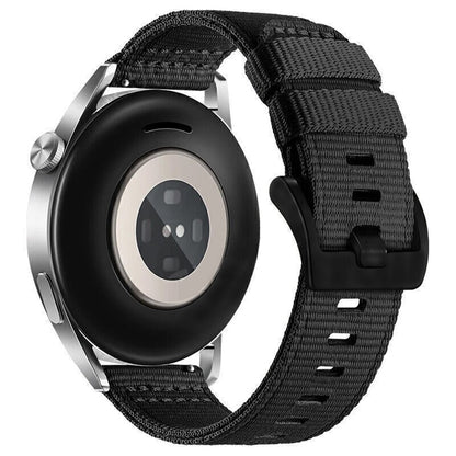 Techsuit W070 Armband für Samsung Galaxy Watch / Huawei Watch Series, 22mm, Schwarz