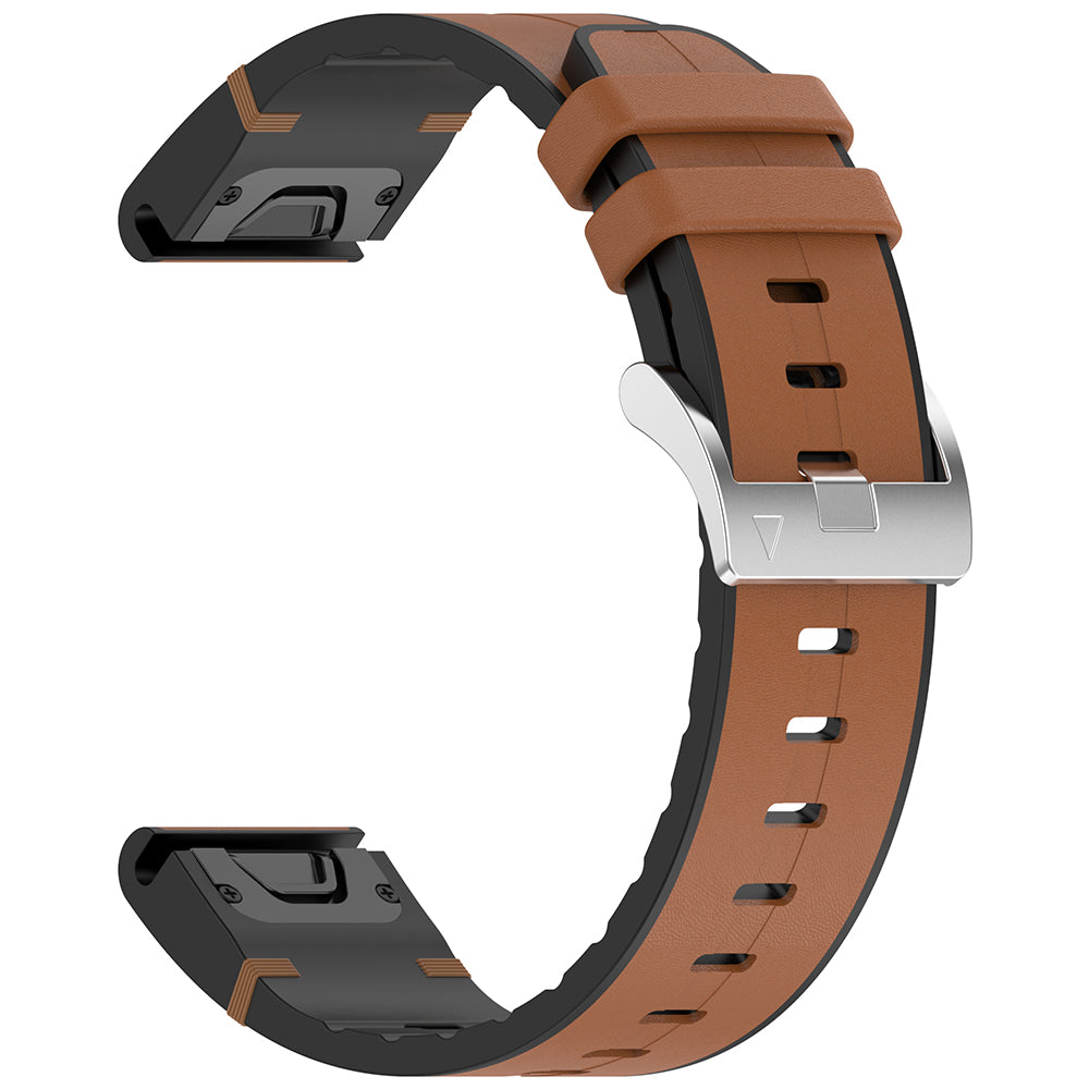 Techsuit W071 band voor Garmin Watch Fenix Series, 26mm, Bruin