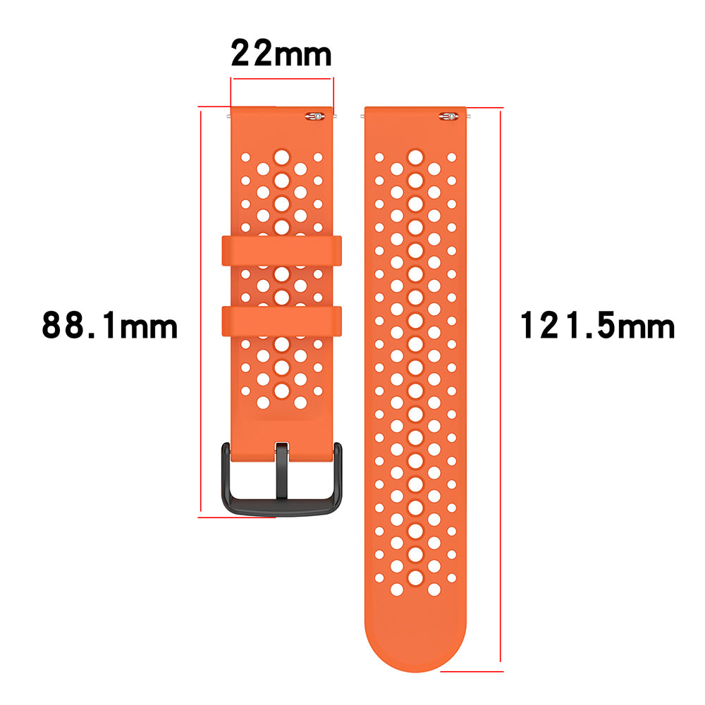 Techsuit W083 Armband für Amazfit Watch / Samsung Watch Series, 22mm, Schwarz