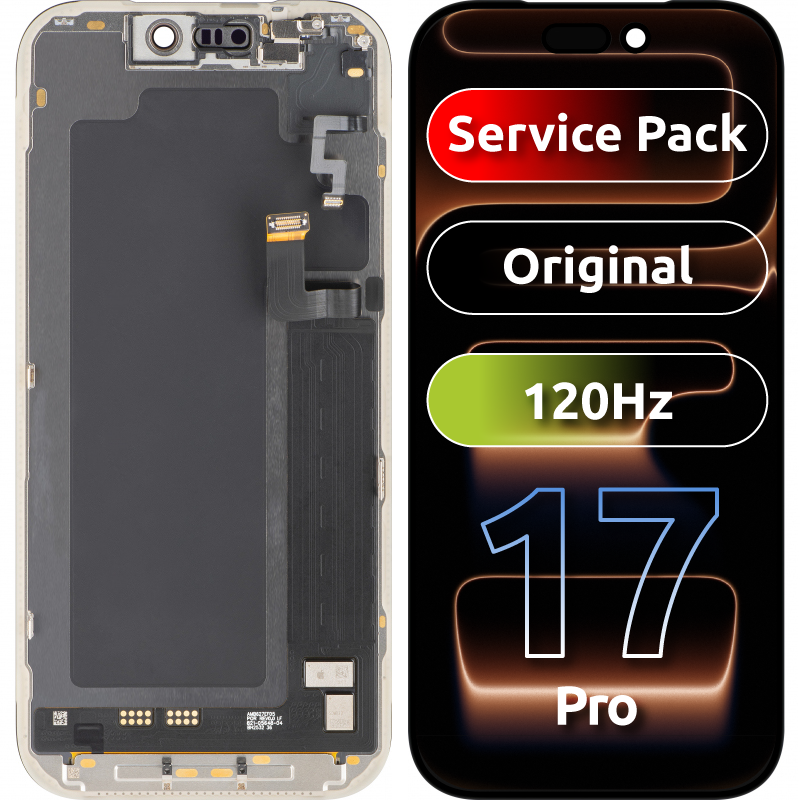 Display met Touchscreen Apple iPhone 17 Pro, met Frame, Zwart, Service Pack 661-56125