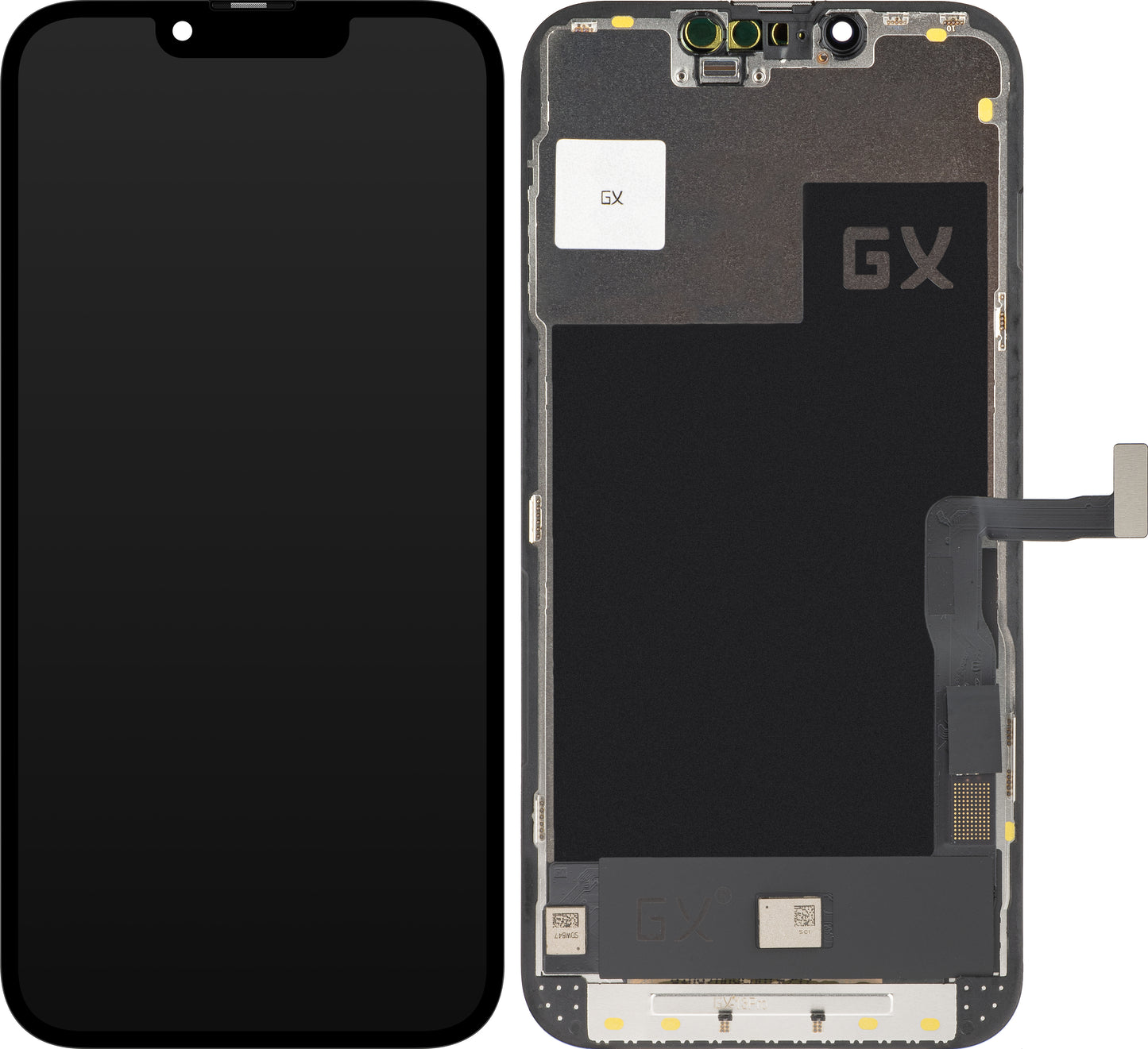 Touchscreen Display GX voor Apple iPhone 13 Pro, met frame, OLED IC beweegbare versie, zwart