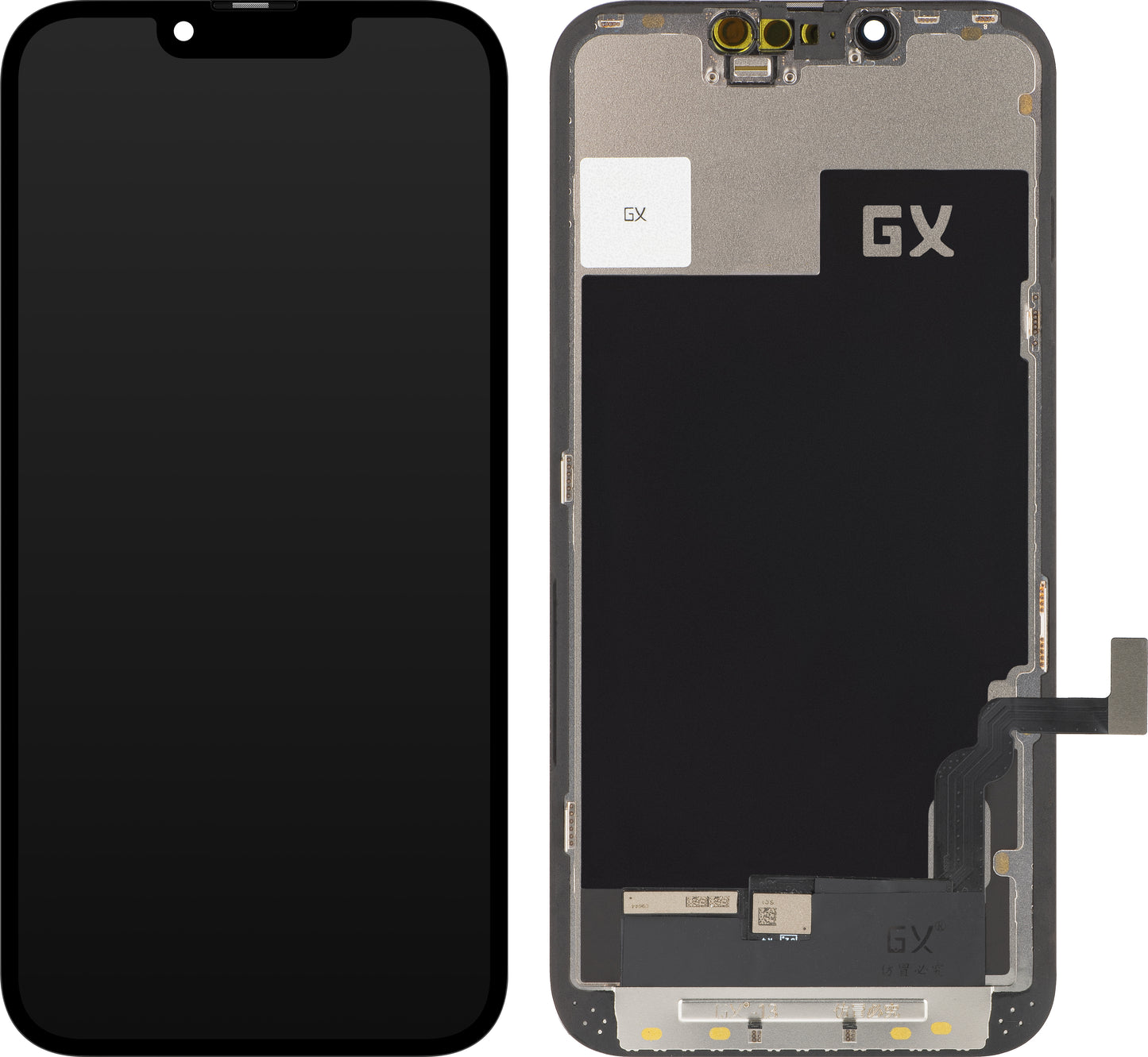 GX Touchscreen Display voor Apple iPhone 13, met frame, OLED IC beweegbare versie, zwart