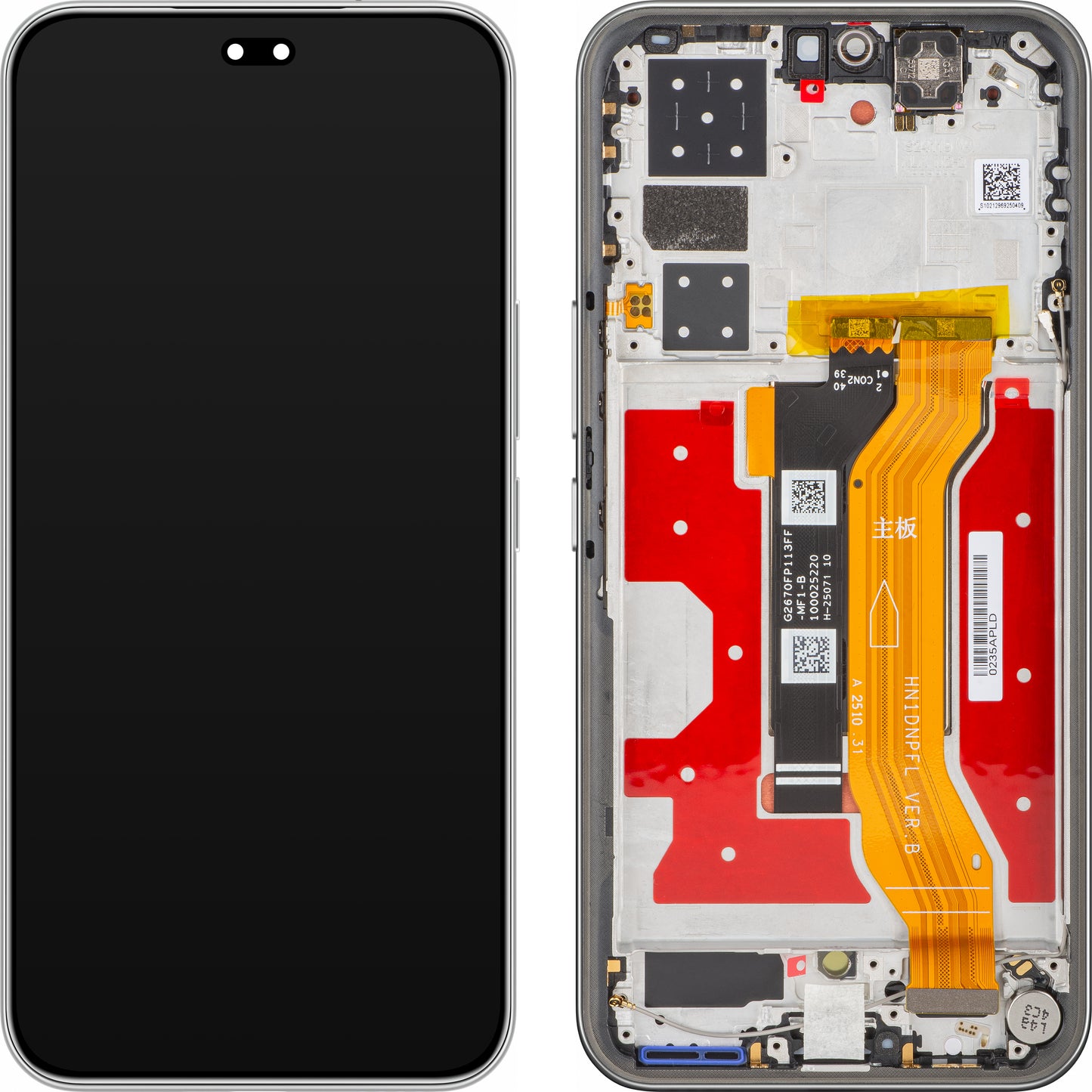 Display met Touchscreen Honor 400 Pro, met Frame, Grijs (Lunar Grey), Service Pack 0235APLD