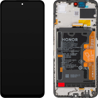 Écran tactile Honor X7c 5G / 200 Smart, avec cadre et batterie, Noir (Midnight Black), Pack de service 0235ALQQ