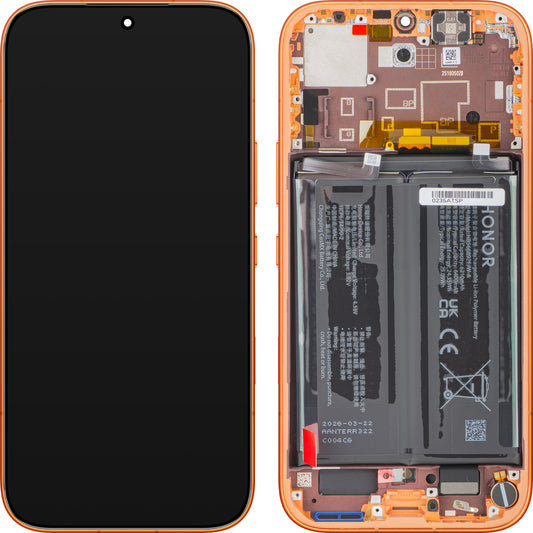 Honor 600 Touchscreen Display, met Frame en Accu, Oranje, Service Pack 0235ATSP