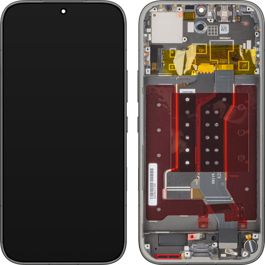 Honor 600 Touchscreen Display met Frame, Zwart, Service Pack 0235ATSR