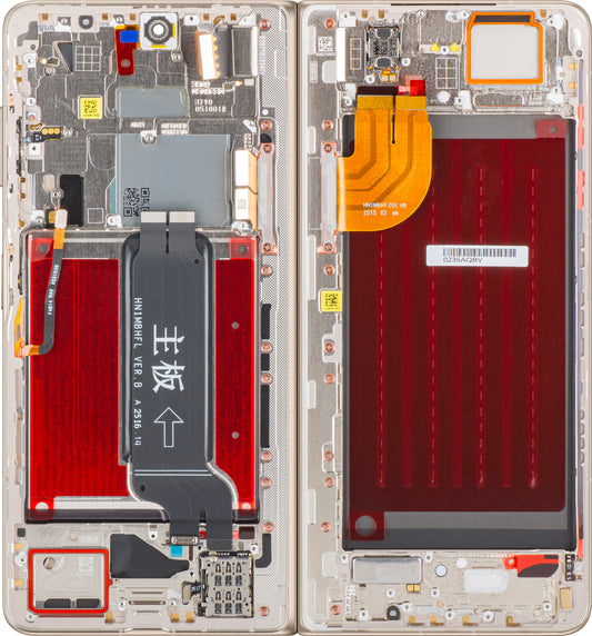Display met Touchscreen Honor Magic V5, met Frame, Sub Inner, Wit (Ivory White), Service Pack 0235AQBV