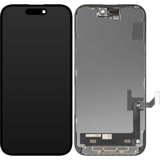 JK Écran tactile pour Apple iPhone 15, avec cadre, version In-Cell LCD, noir 