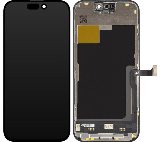 JK Touchscreen Display voor Apple iPhone 15 Pro, met frame, In-Cell LCD-versie, zwart 