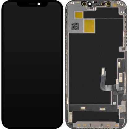 Écran tactile JK pour Apple iPhone 12 / 12 Pro, avec cadre, OLED IC Movable Version, noir