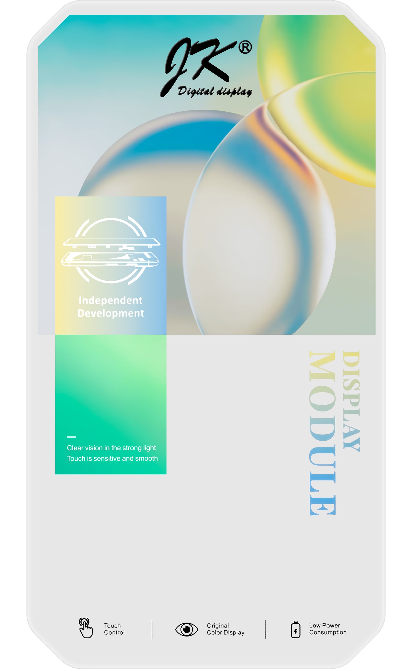 JK Touchscreen Display für Apple iPhone 15 Plus, mit Rahmen, In-Cell LCD Version, Schwarz 