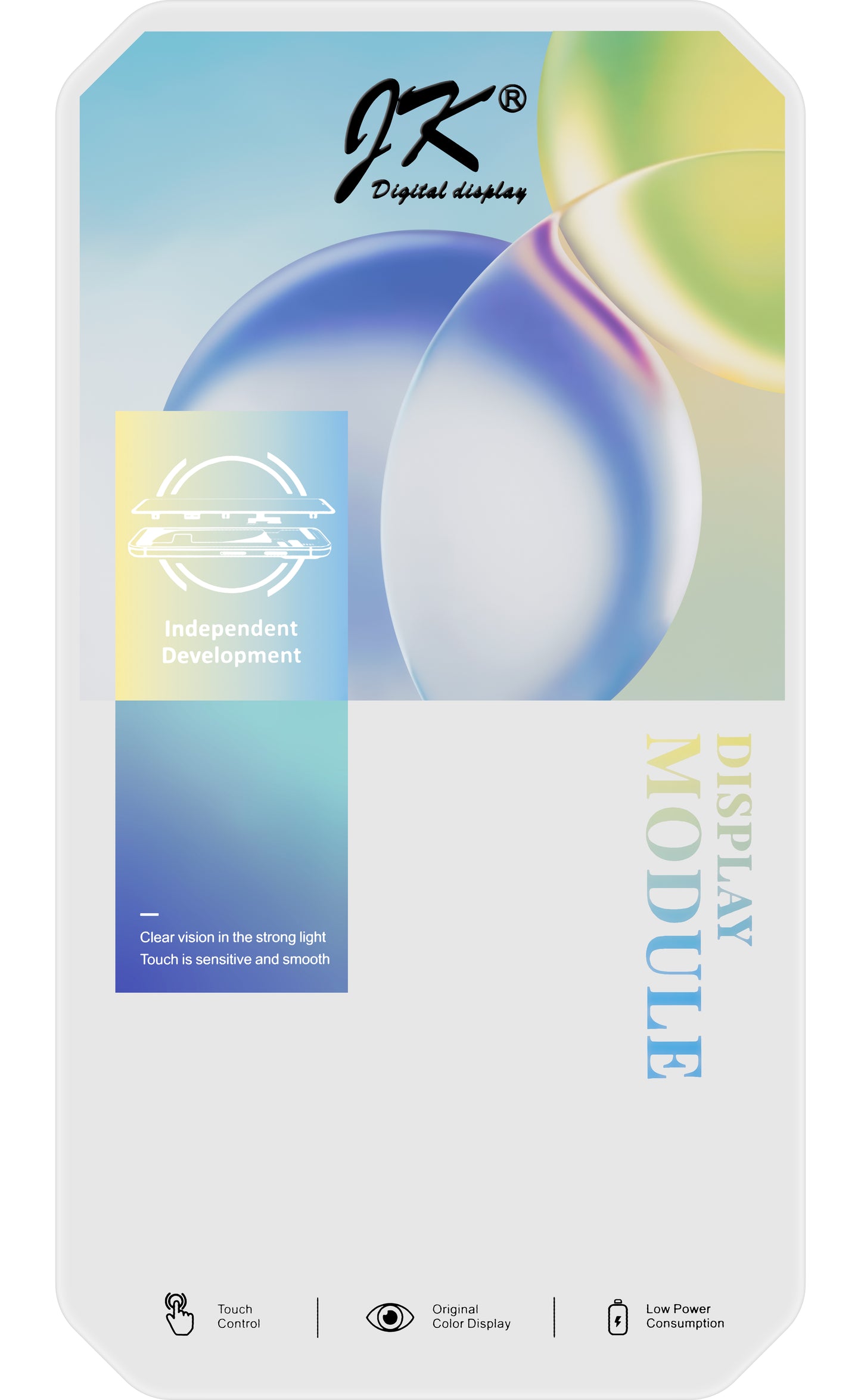 JK Touchscreen Display für Apple iPhone 15 Pro Max, mit Rahmen, In-Cell LCD Version, Schwarz 