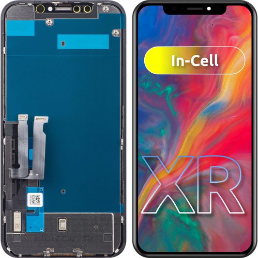 Écran tactile JK pour Apple iPhone XR, avec cadre, version LCD intégrée, noir