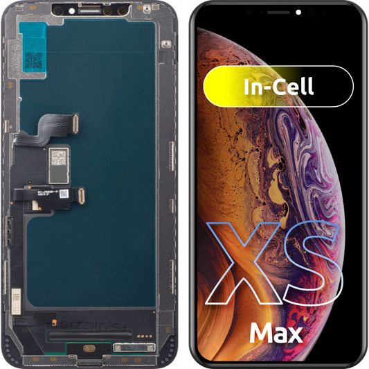 Écran tactile JK pour Apple iPhone XS Max, avec cadre, version In-Cell LCD, noir
