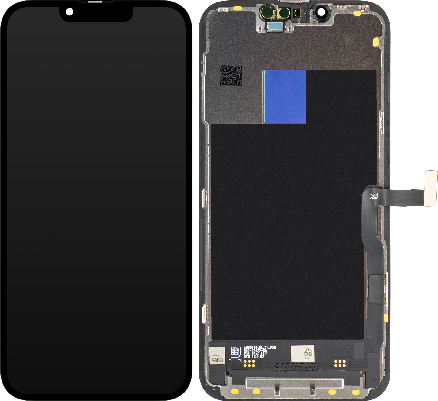 JK Touchscreen Display voor Apple iPhone 13 Pro, met Frame, LCD In-Cell IC Beweegbaar, Zwart