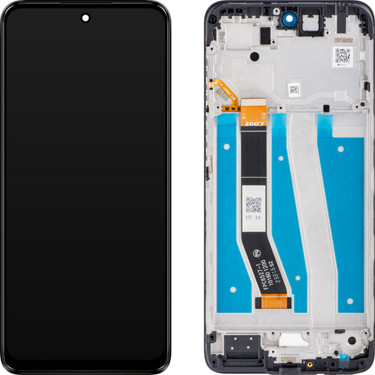 Motorola Moto G14 scherm met aanraakscherm, met frame, zwart (staalgrijs), Service Pack 5D68C23075