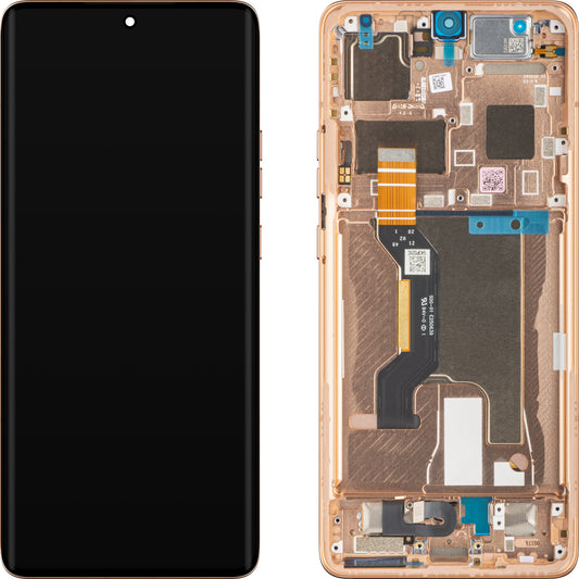 Touchscreen scherm Motorola Edge 50 Ultra, met frame, oranje (Peach Fuzz), Service Pack 5D68C24470 