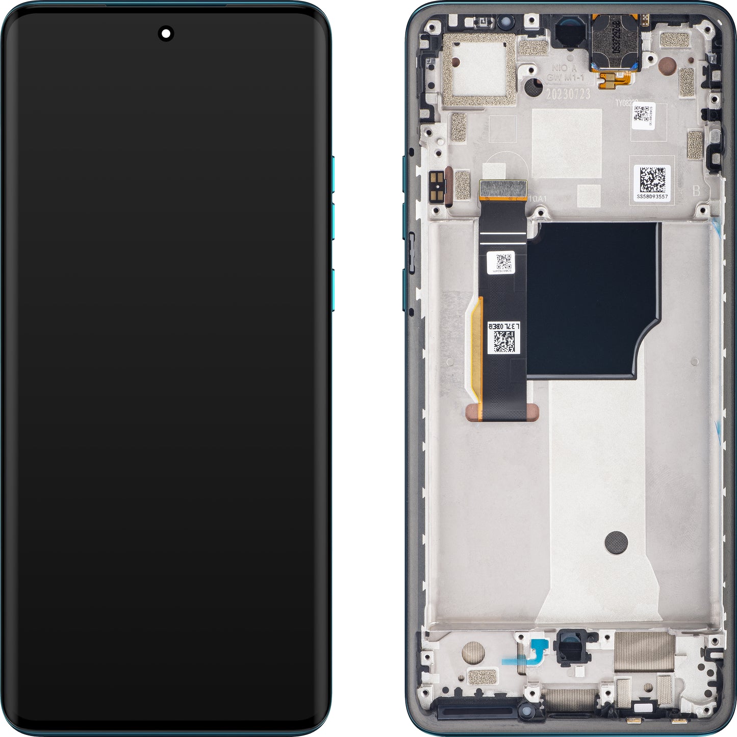 Motorola Edge 40 Neo Touchscreen-Display mit Rahmen, Version L3, Blau (Caneel Bay), Swap 5D68C23160