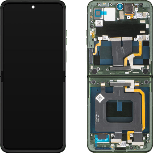 Touchscreen Display Motorola Razr 70 Plus, met Frame, Onder Inner, Groen (Pantone Mountain View) Service Pack 5D68C32313