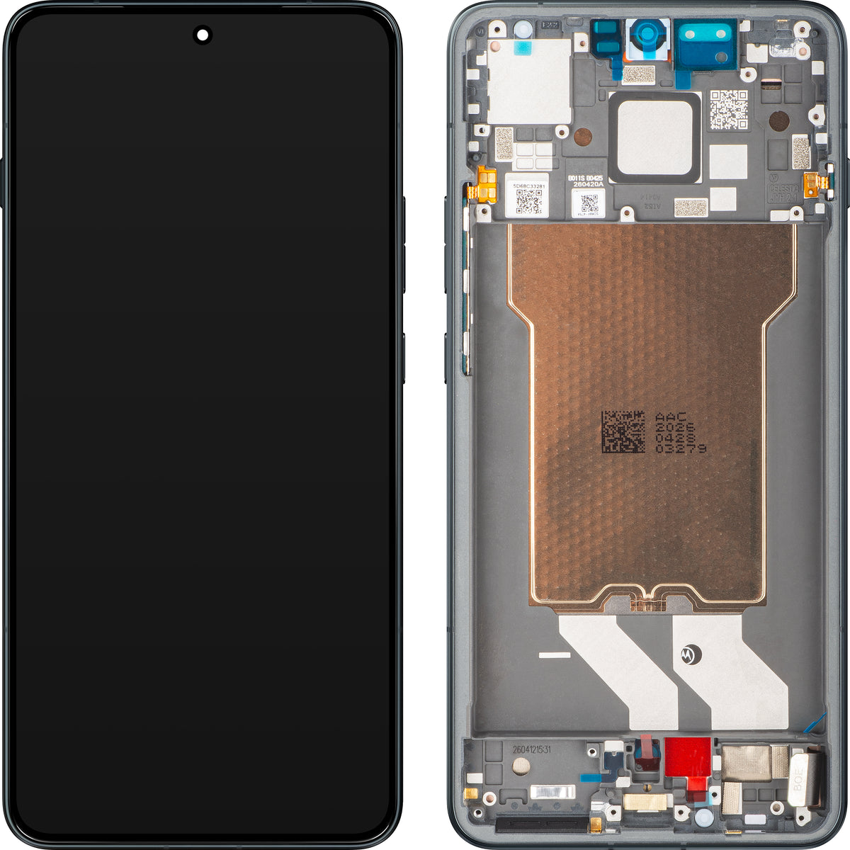 Touchscreen-Display Motorola Edge 70 Max, mit Rahmen, Schwarz (Pantone Dark Shadow) 5D68C33281