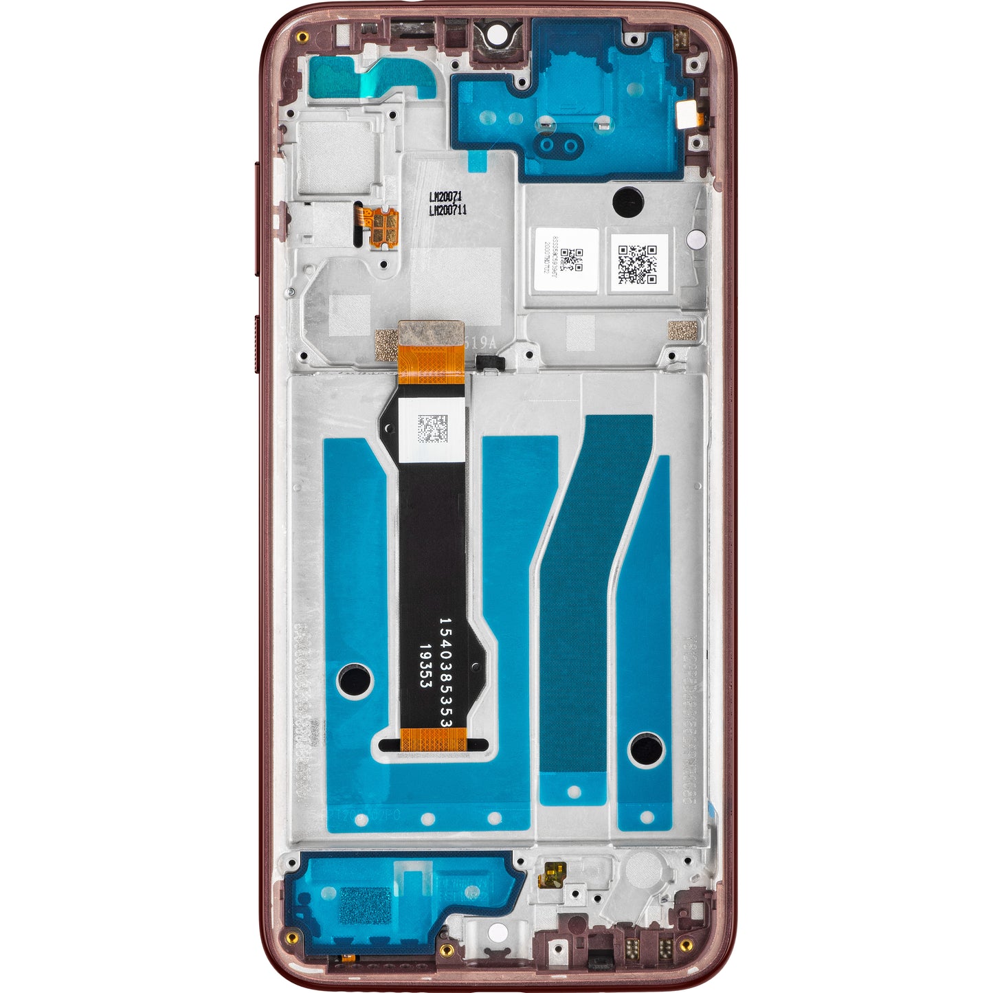 Motorola Moto G8 Plus Écran tactile Motorola Moto G8 Plus, avec cadre, rouge foncé, Service Pack 5D68C15529 