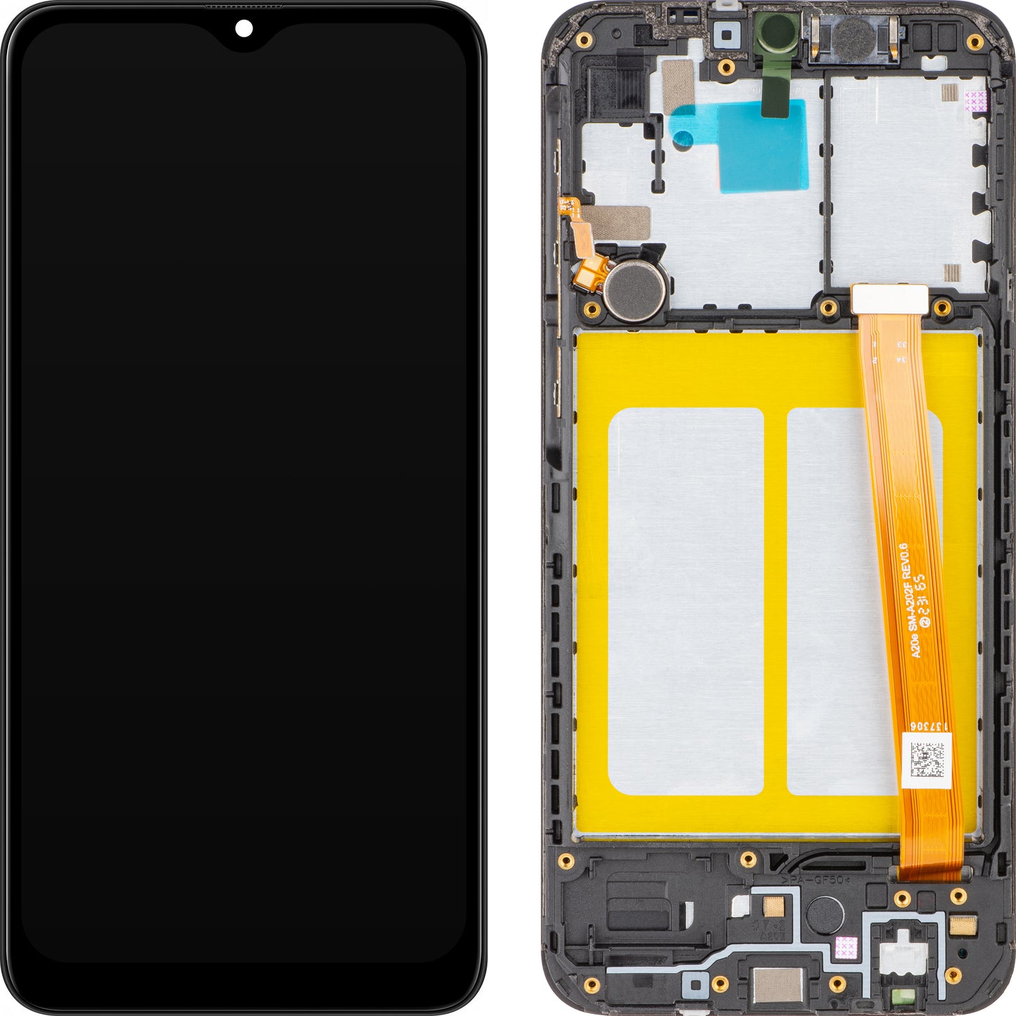 Écran avec Touchscreen MP compatible avec Samsung Galaxy A20e A202, avec Cadre, Noir