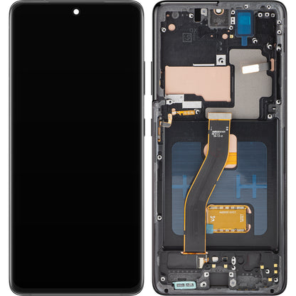 Display met Touchscreen MP compatibel met Samsung Galaxy S21 Ultra 5G G998, met Frame, OLED Versie, Zwart