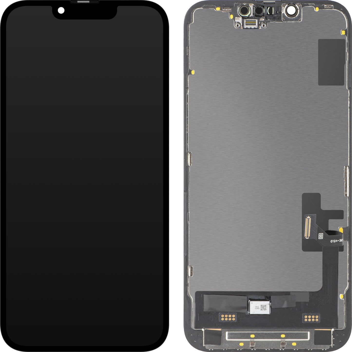 Display met MP Touchscreen compatibel met Apple iPhone 14, met Frame, Soft OLED FHD Diagnostic Versie, Zwart