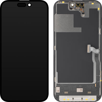 Écran tactile MP compatible avec Apple iPhone 14 Pro, avec cadre, version Soft OLED IC Movable 120Hz FHD, Noir