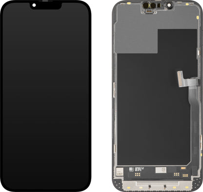 Display met Touchscreen MP compatibel met Apple iPhone 13 Pro Max, met Frame, Soft OLED IC Movable 120Hz FHD Versie, Zwart