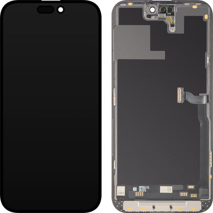 Display met Touchscreen MP compatibel met Apple iPhone 14 Pro Max, met Frame, Soft OLED IC Movable 120Hz FHD Versie, Zwart