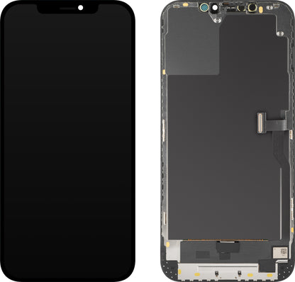 Display met Touchscreen MP compatibel met Apple iPhone 12 Pro Max, met Frame, OLED Diagnostic Versie, Zwart