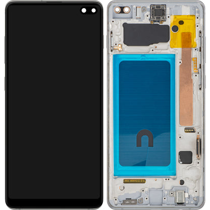 Display met Touchscreen MP compatibel met Samsung Galaxy S10+ G975, met Frame, Zilver