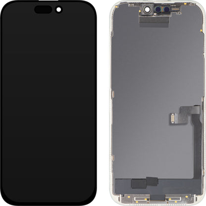 Display met Touchscreen MP compatibel met Apple iPhone 16 Pro, met Frame, OLED FHD Diagnostische Versie, Zwart