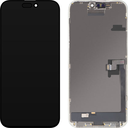 MP Touchscreen-Display kompatibel mit Apple iPhone 16 Pro Max, mit Rahmen, OLED FHD IC Movable Version, Schwarz, Swap