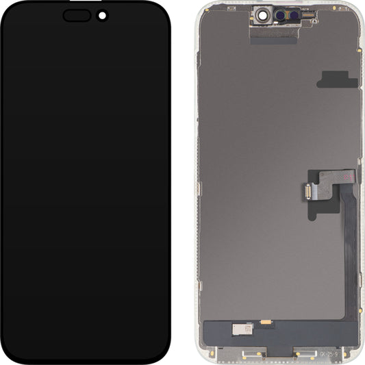 MP Touchscreen Display compatibel met Apple iPhone 16 Pro Max, met Frame, OLED FHD IC Movable versie, Zwart, Swap