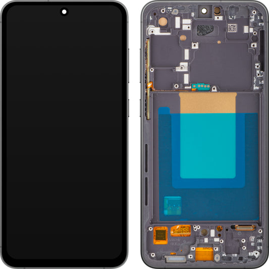 MP Touchscreen-display compatibel met Samsung Galaxy S24 FE S721, met frame, OLED-versie, zwart