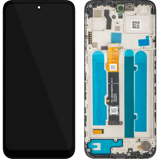 Écran tactile MP compatible avec Motorola Moto G41, avec cadre, noir