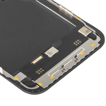 Display met Touchscreen MP compatibel met Apple iPhone 12 Pro Max, met Frame, Soft OLED IC Movable FHD Versie, Zwart
