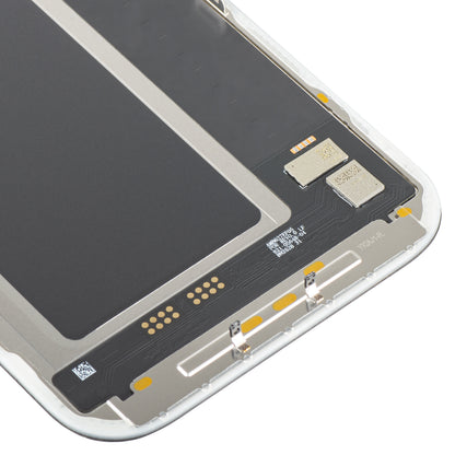 MP Touchscreen-Display kompatibel mit Apple iPhone 17 Pro, mit Rahmen, Soft OLED FHD 120Hz IC Movable Version, Schwarz
