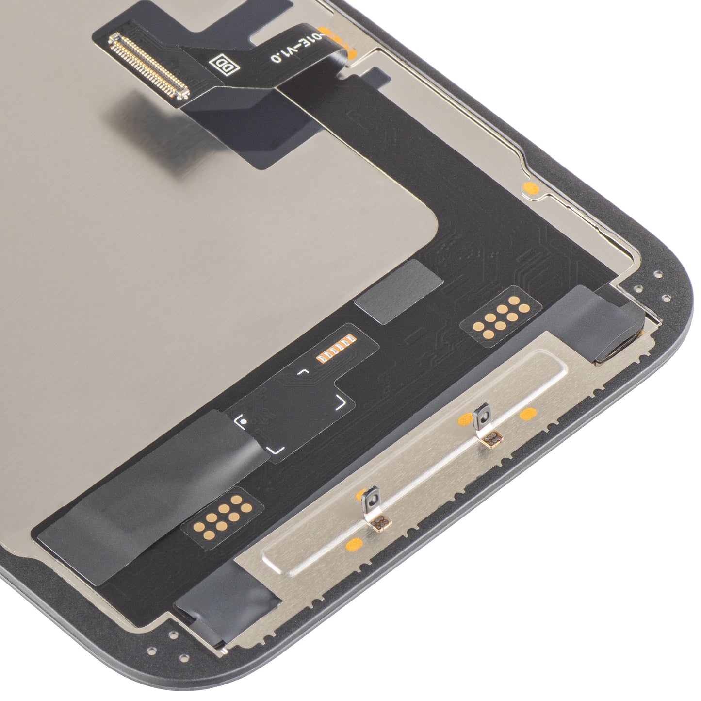 MP Touchscreen-Display kompatibel mit Apple iPhone 17e / 16e, mit Rahmen, Soft OLED FHD 120Hz IC Movable Version, Schwarz