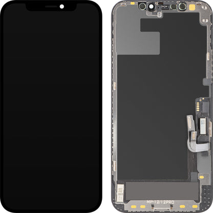 MP Touchscreen Display compatible with Apple iPhone 12 / 12 Pro, with Frame, OLED FHD Diagnostic Soft Version, Black