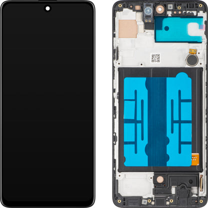 Ecran tactile MP compatible avec Samsung Galaxy A51 A515, avec cadre, noir 