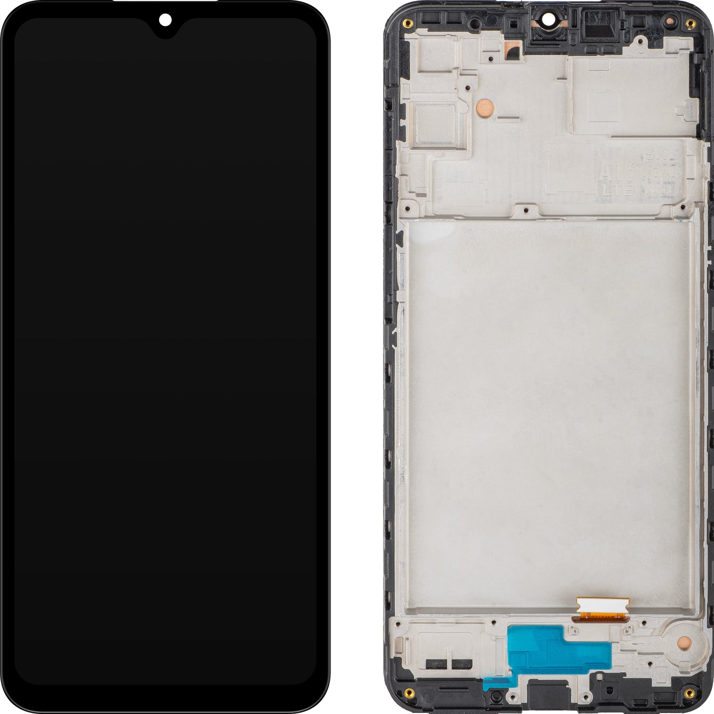 Écran avec Touchscreen MP compatible avec Samsung Galaxy A16 4G A165, avec Cadre, Noir.
