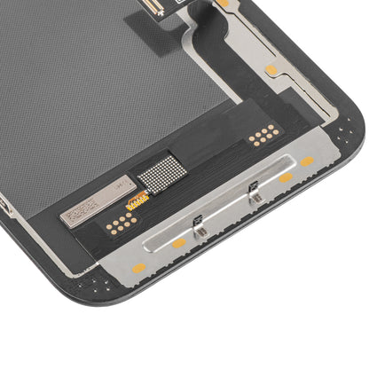 Display met Touchscreen MP compatibel met Apple iPhone 13, met Frame, Soft OLED IC Movable FHD Versie, Zwart