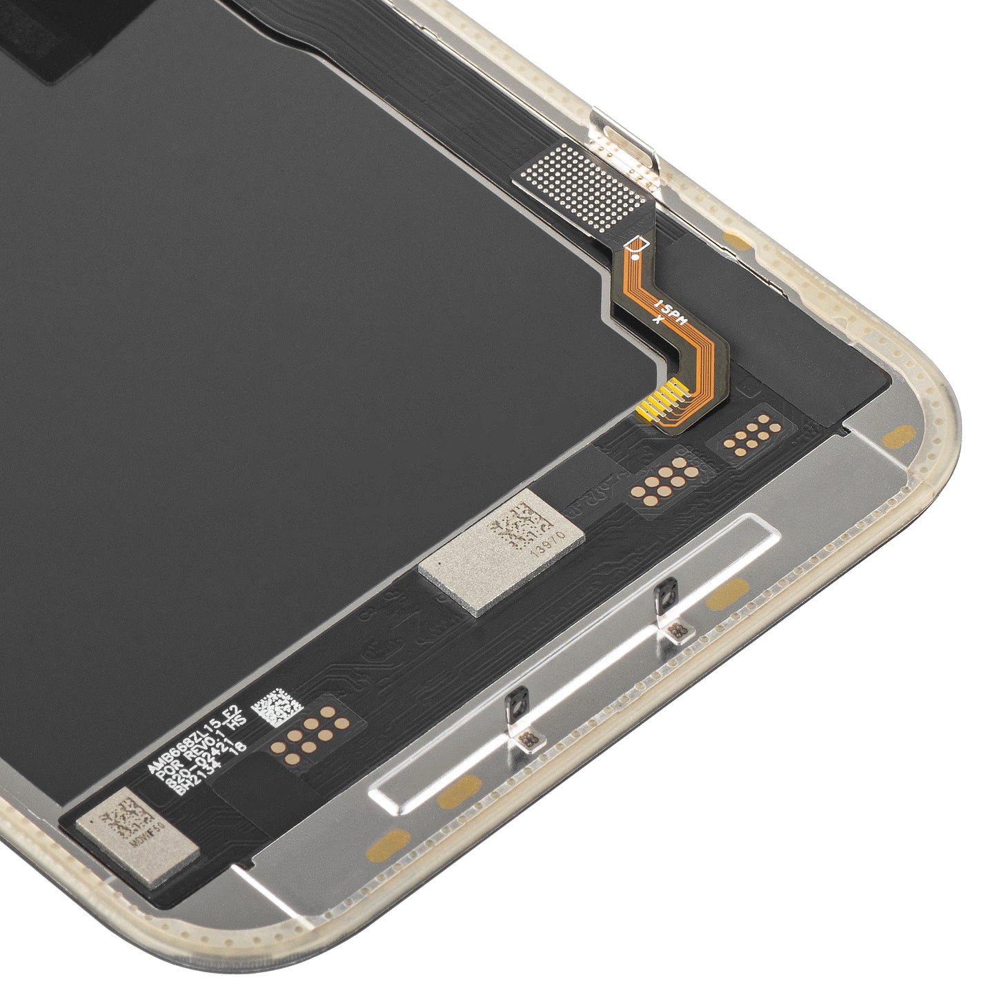 Display met Touchscreen MP compatibel met Apple iPhone 15 Pro Max, met Frame, Soft OLED IC Movable 120Hz FHD Versie, Zwart