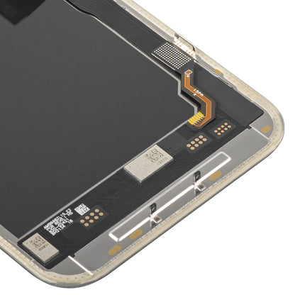 Display met Touchscreen MP compatibel met Apple iPhone 15 Pro Max, met Frame, Soft OLED IC Movable 120Hz FHD Versie, Zwart