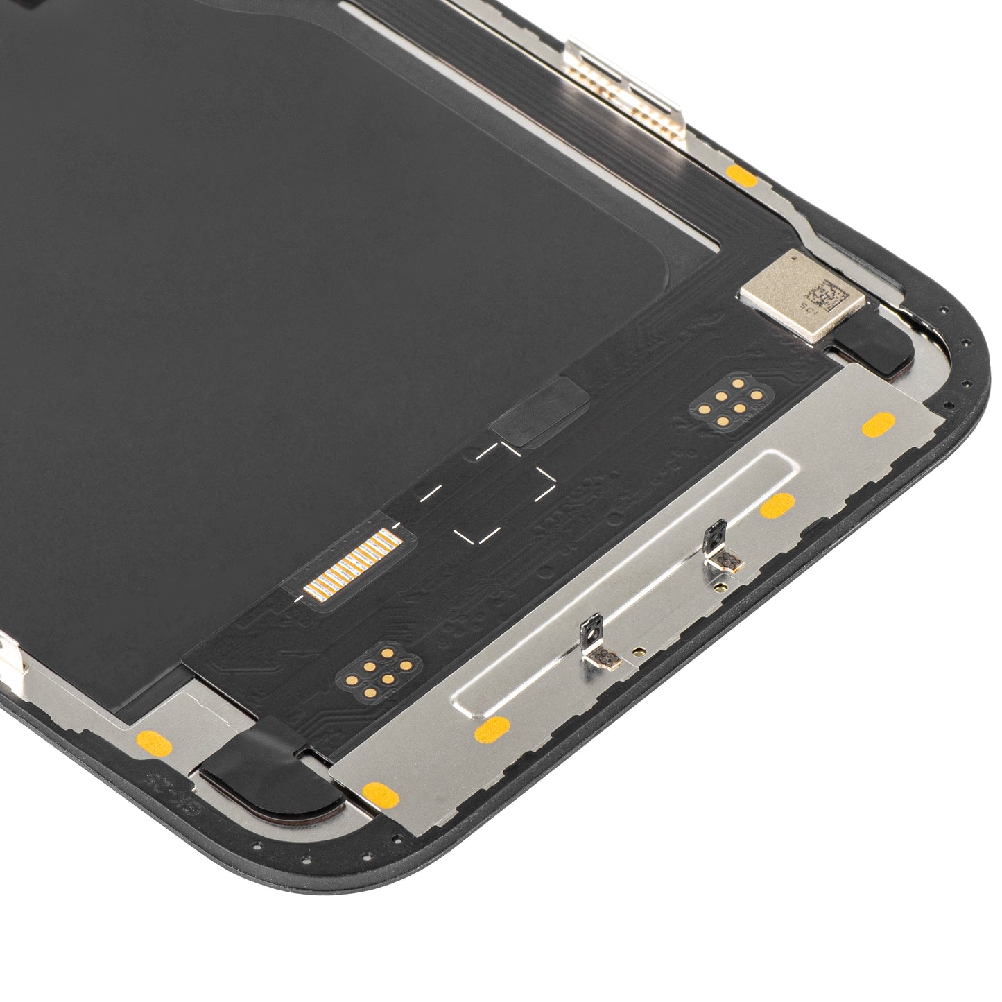 Display met Touchscreen MP compatibel met Apple iPhone 12 Pro Max, met Frame, Soft OLED IC Movable FHD Versie, Zwart